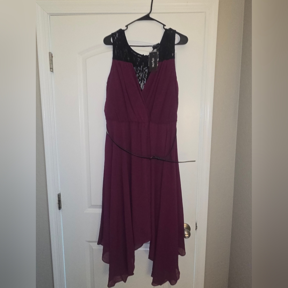 City Chic Red Halter Sundress for Wedding Guest